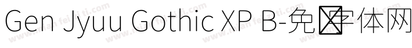 Gen Jyuu Gothic XP B字体转换